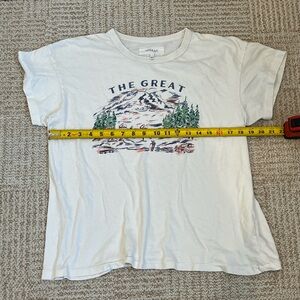 THE GREAT. White Graphic Tee